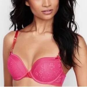 NWT Victoria's Secret Very Sexy Pink Lace Push-Up Bra Size 32D